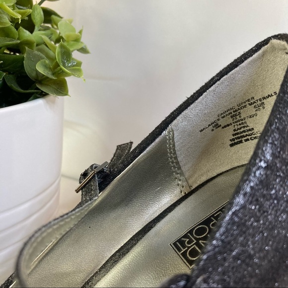 🖤Black Glitter Elegant Evening Wedge Heels (Round Toe) - "Trend Report " - Picture 5 of 15